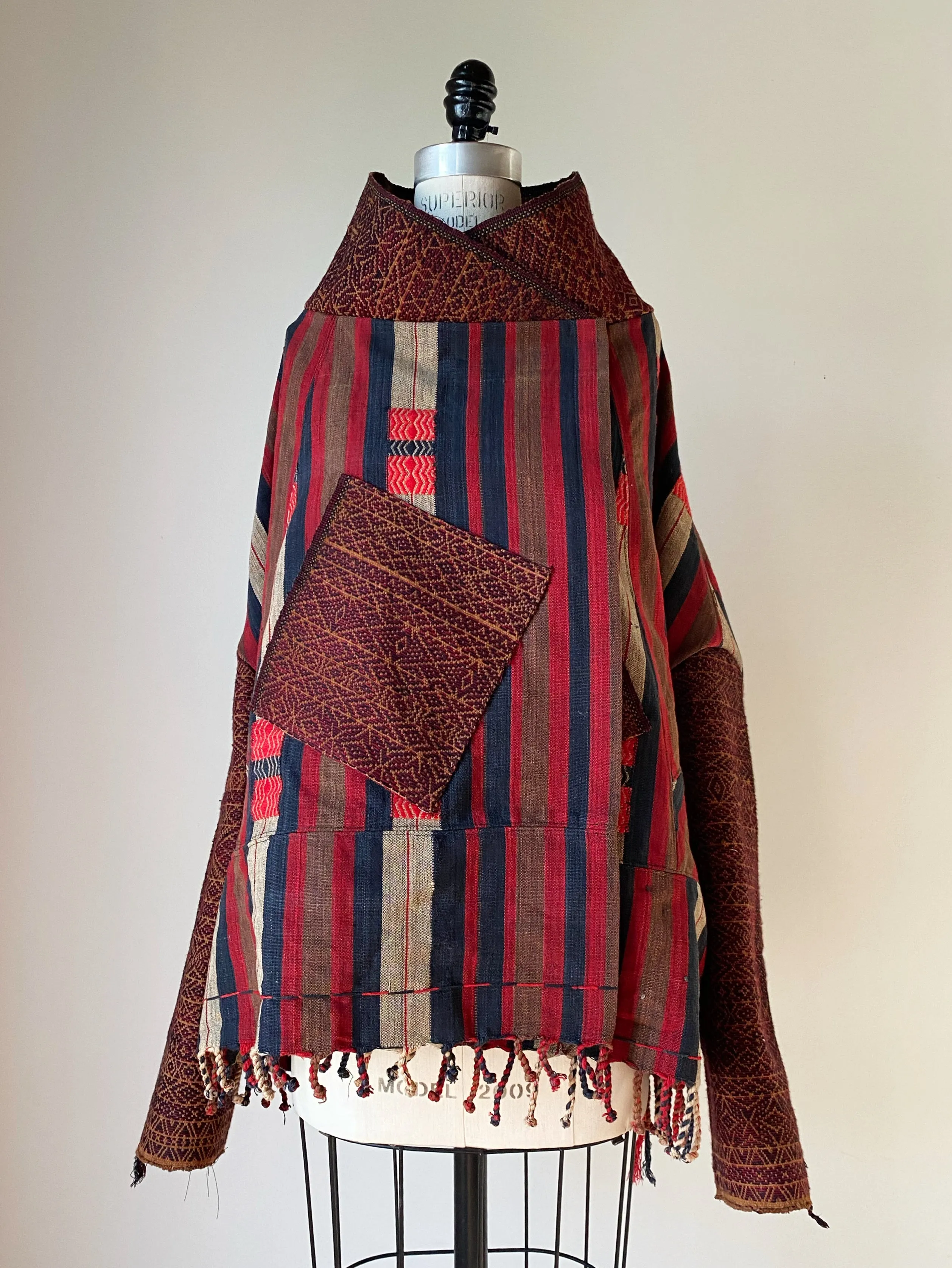 Nagas and Chin handwoven textiles cocoon jacket