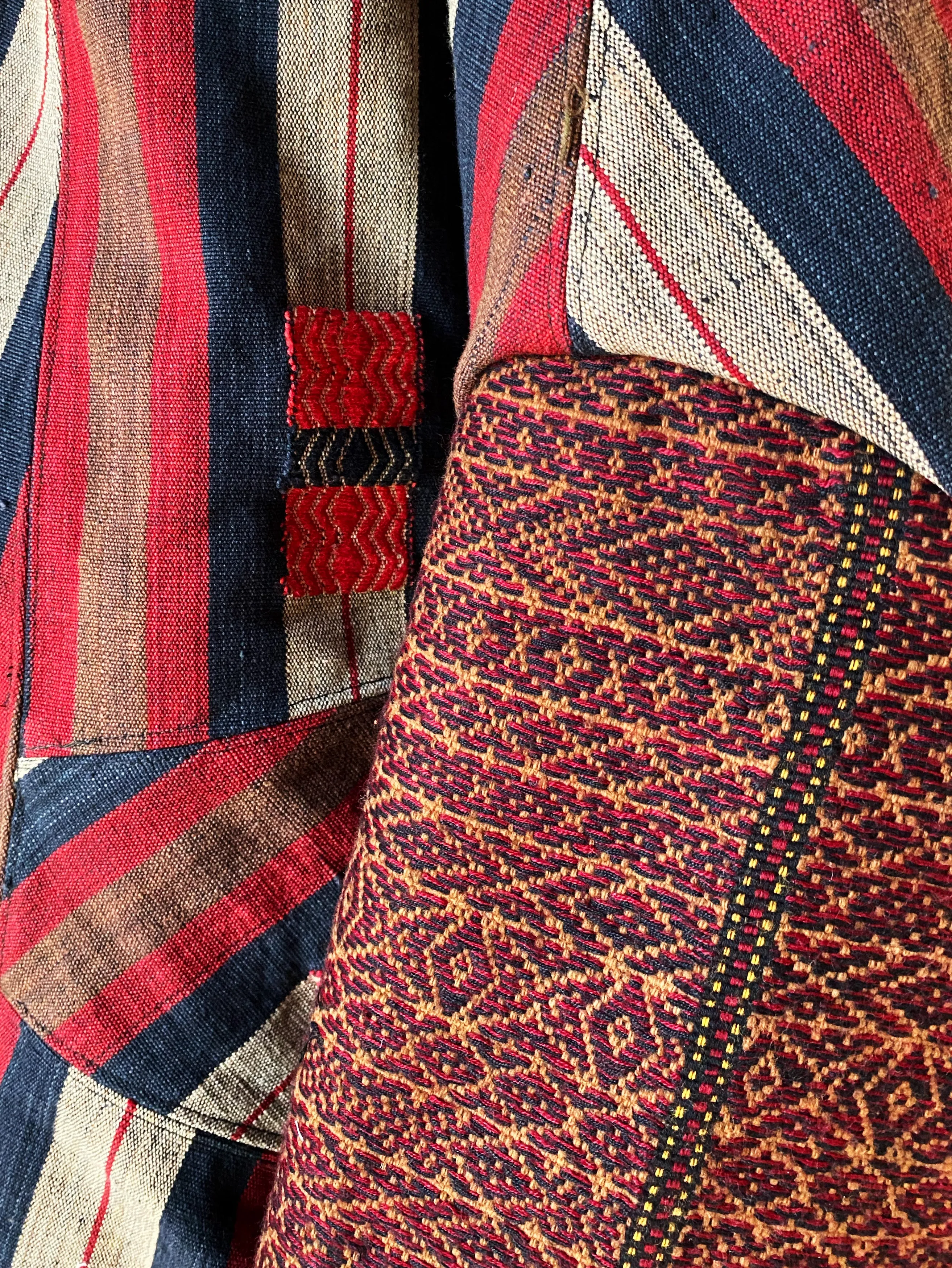 Nagas and Chin handwoven textiles cocoon jacket