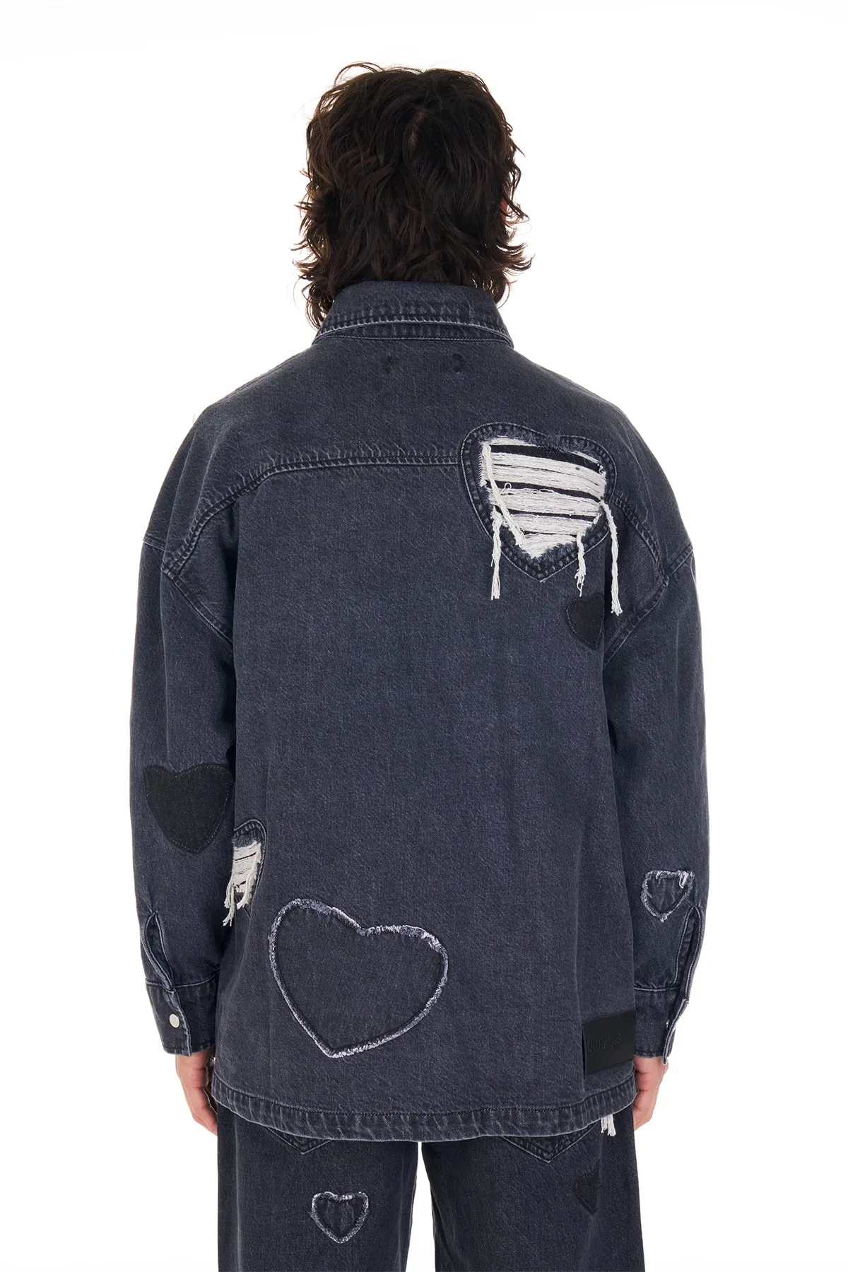 NAHMIAS | HEART PATCHWORK LONG SLEEVE SHIRT