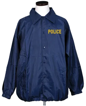 NAVY BLUE WINDBREAKER WITH GOLD POLICE I.D