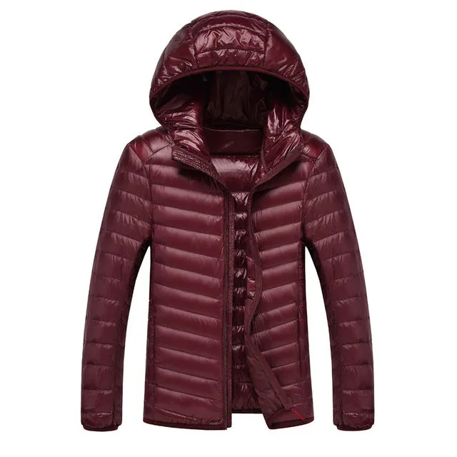 NewBang Brand 8XL 9XL 10XL Men's Down jacket Ultra Light Down Jacket Men Lightweight Feather Hooded Warm Portable Winter Coat
