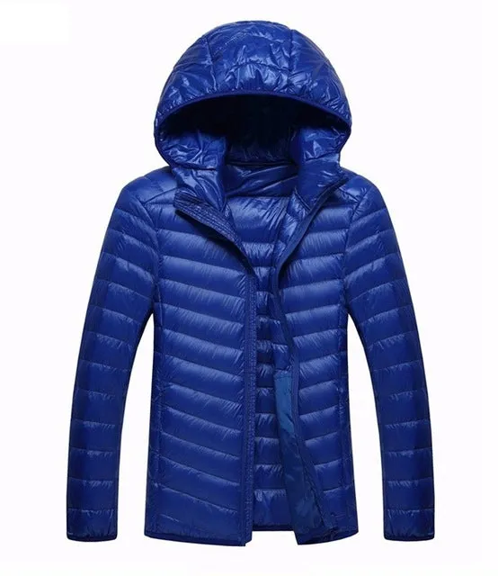 NewBang Brand 8XL 9XL 10XL Men's Down jacket Ultra Light Down Jacket Men Lightweight Feather Hooded Warm Portable Winter Coat