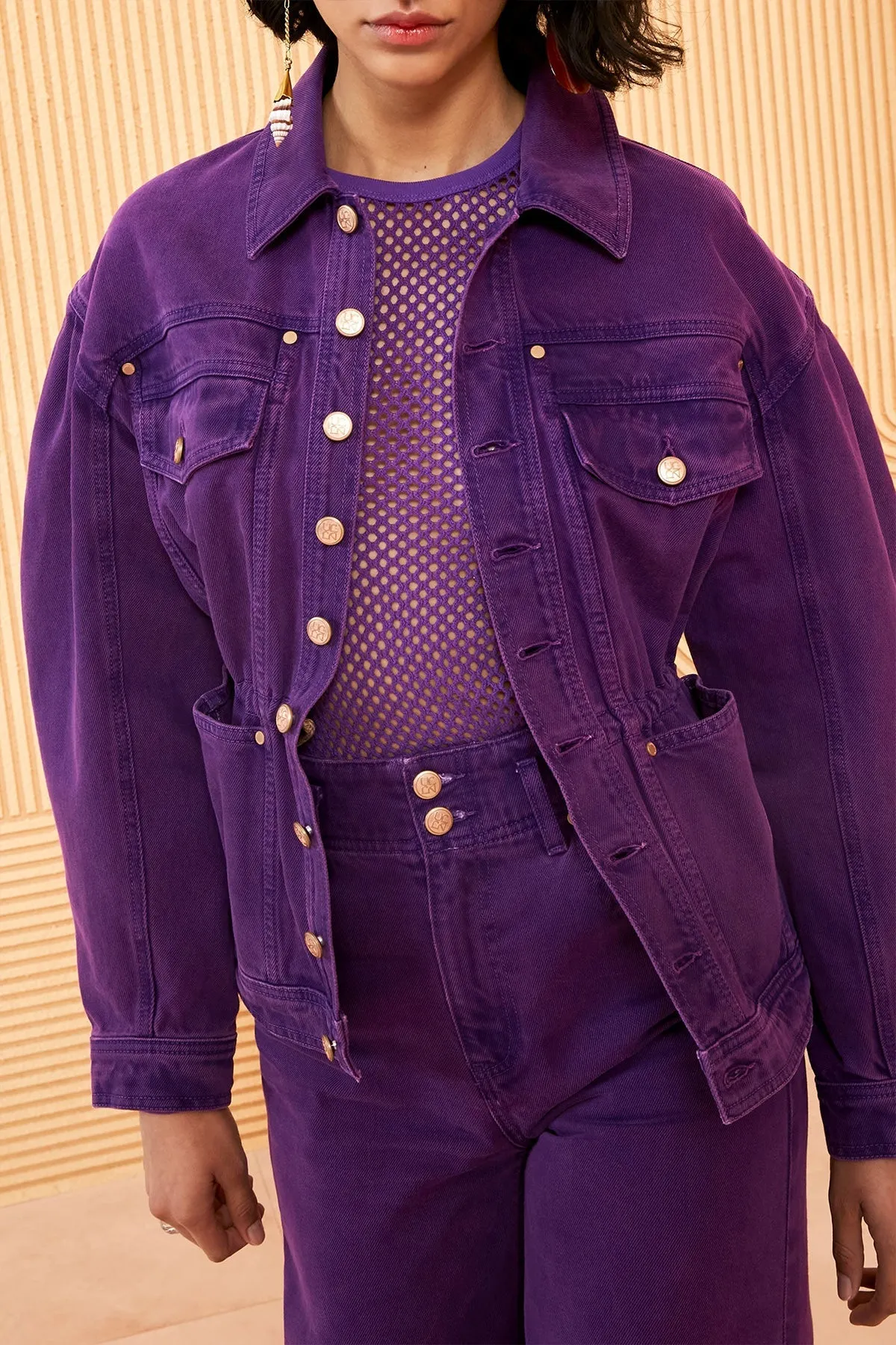 Odette Denim Jacket in Cassis Wash