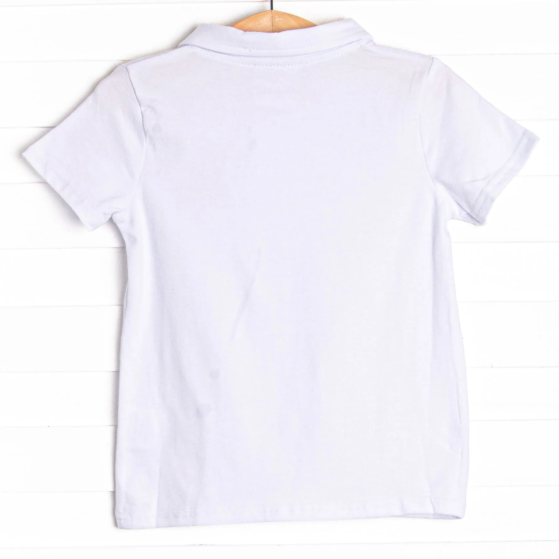 Off to the Country Club Embroidered Top, White