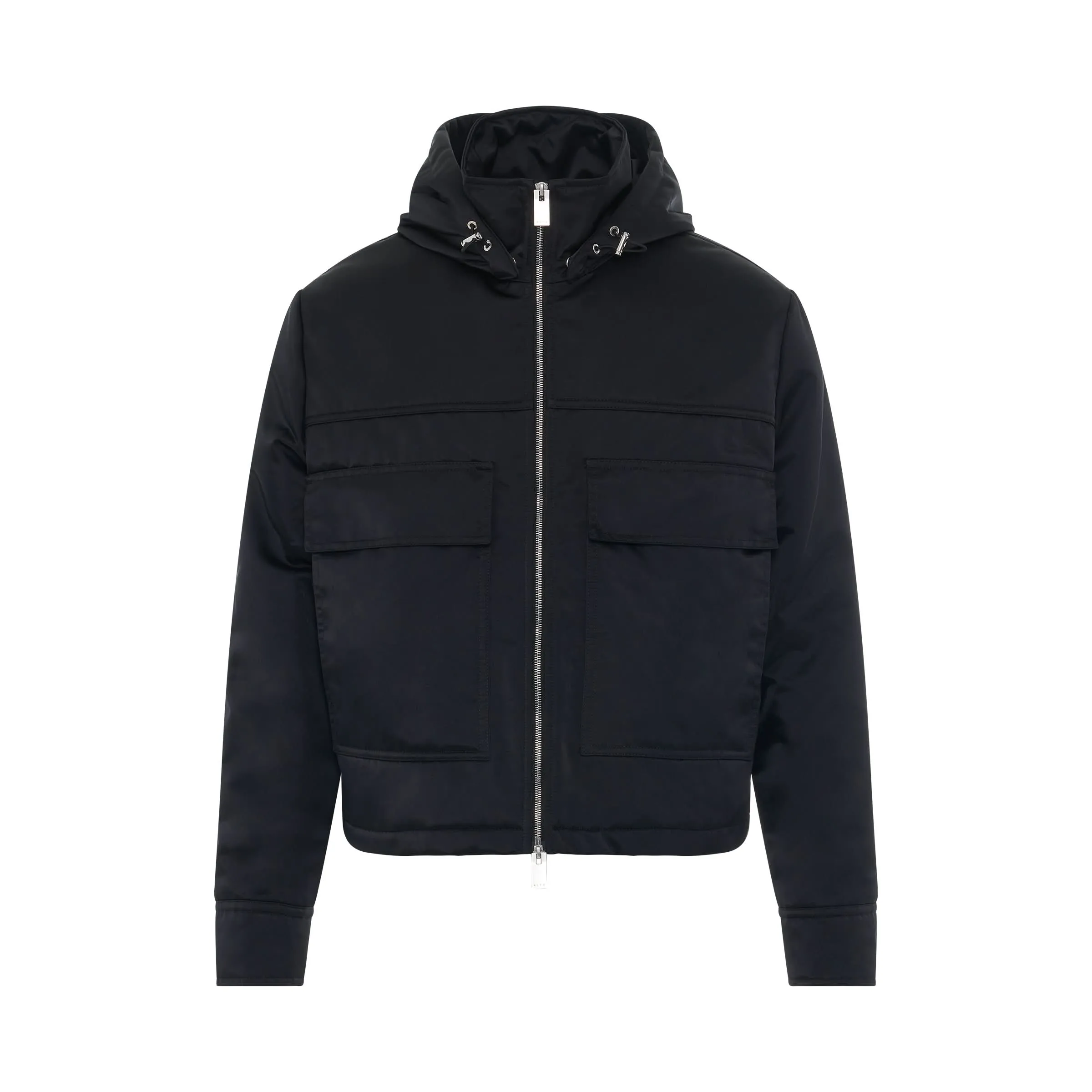 Officer Hooded Jacket in Black