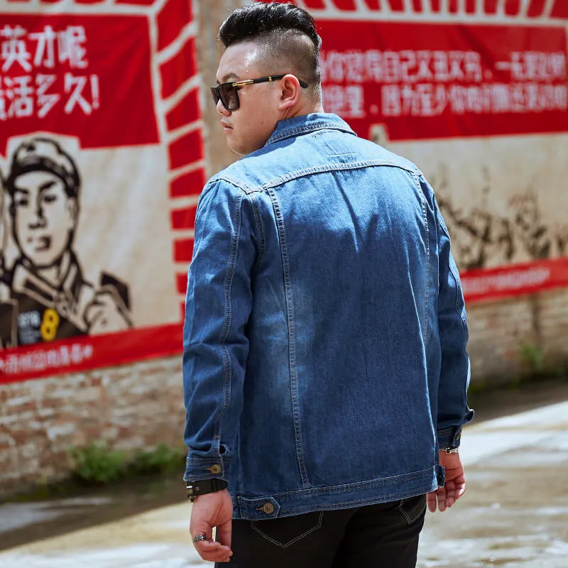 Oversize Denim Jacket Long Sleeve Jean Jacket Coats For Men