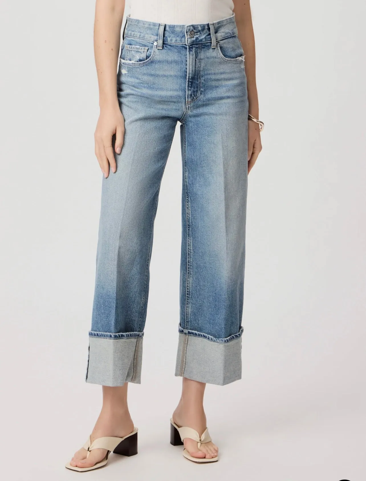 Paige Sasha Ankle with Wide Cuff in Storybook Distressed
