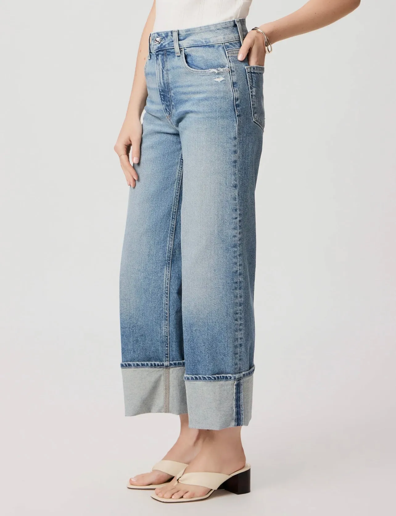 Paige Sasha Ankle with Wide Cuff in Storybook Distressed