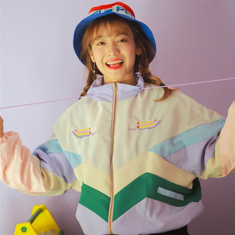 PASTEL COLORBLOCK JACKET UB3192
