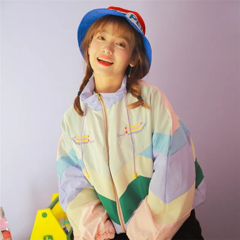 PASTEL COLORBLOCK JACKET UB3192