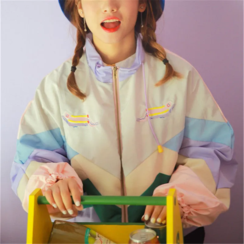 PASTEL COLORBLOCK JACKET UB3192