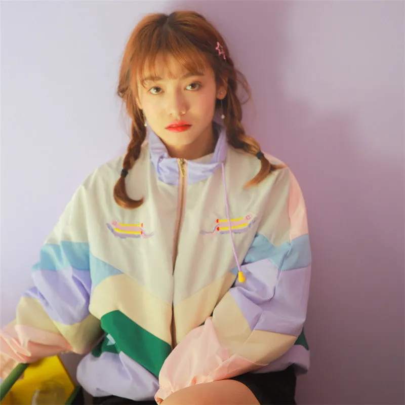 PASTEL COLORBLOCK JACKET UB3192