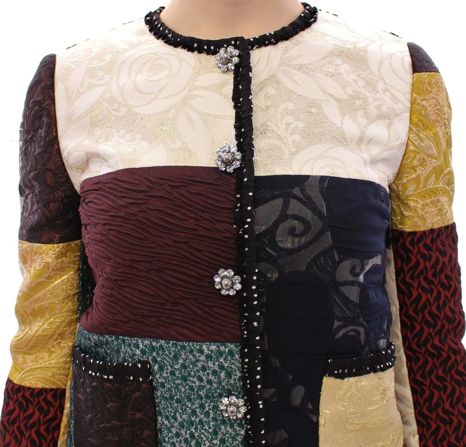 Patchwork Baroque Crystal Jacket Coat