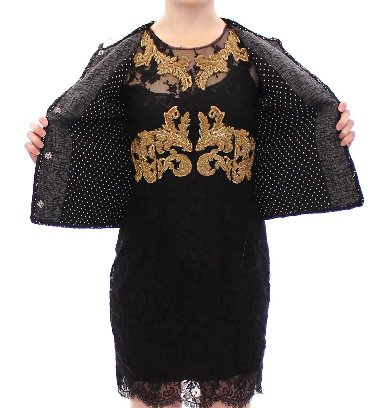 Patchwork Baroque Crystal Jacket Coat
