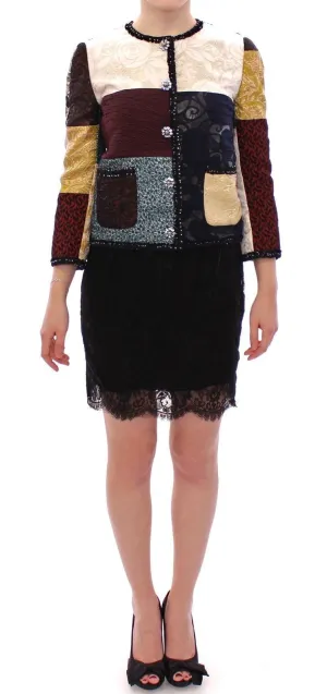 Patchwork Baroque Crystal Jacket Coat