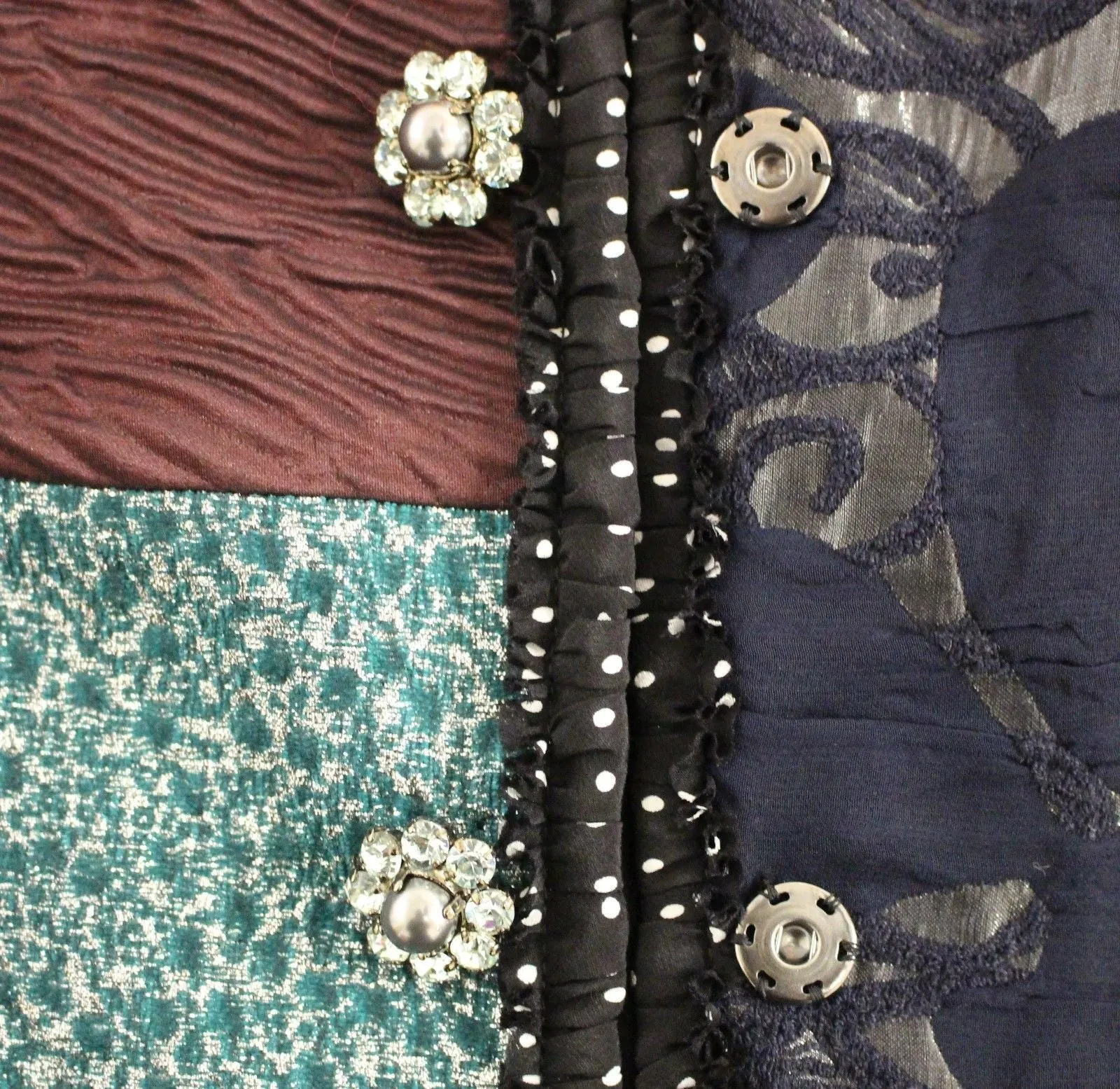 Patchwork Baroque Crystal Jacket Coat