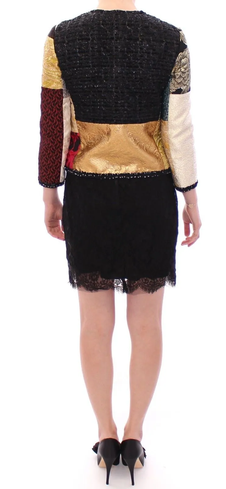 Patchwork Baroque Crystal Jacket Coat
