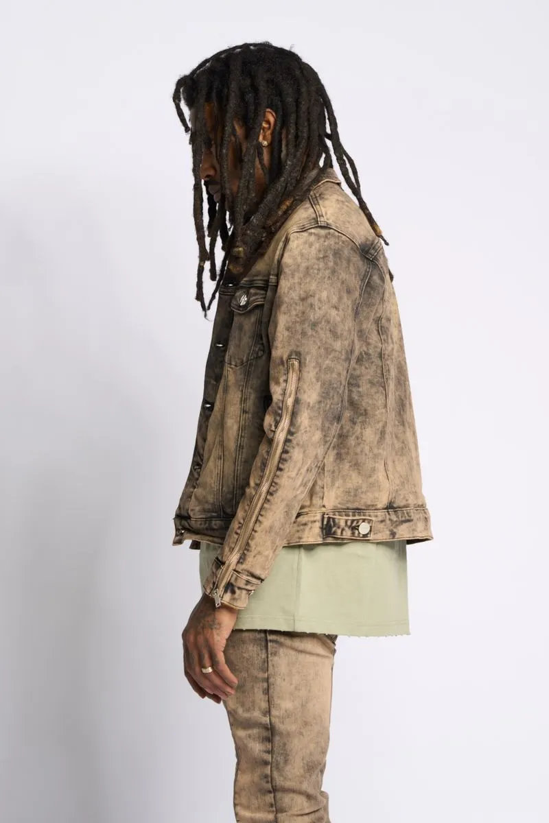 PHEELINGS METAMORPHOSIS DENIM JACKET (BROWN)