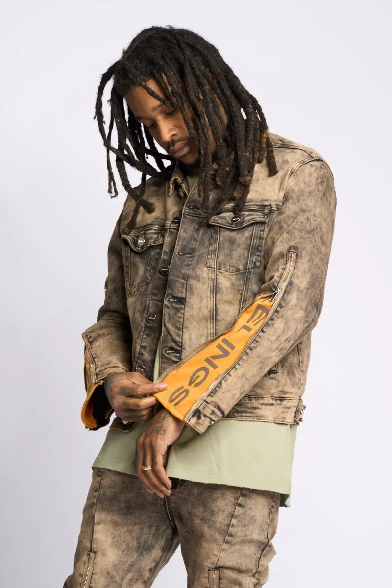 PHEELINGS METAMORPHOSIS DENIM JACKET (BROWN)