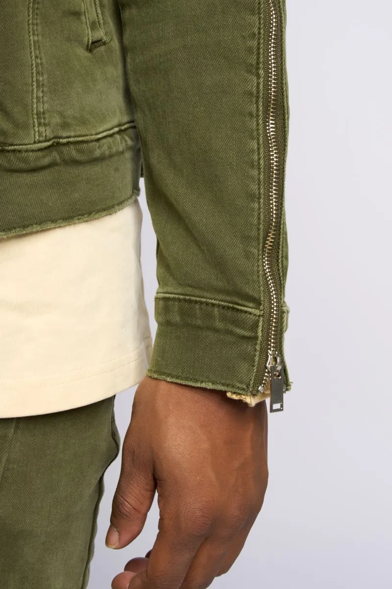 PHEELINGS METAMORPHOSIS DENIM JACKET (Olive)