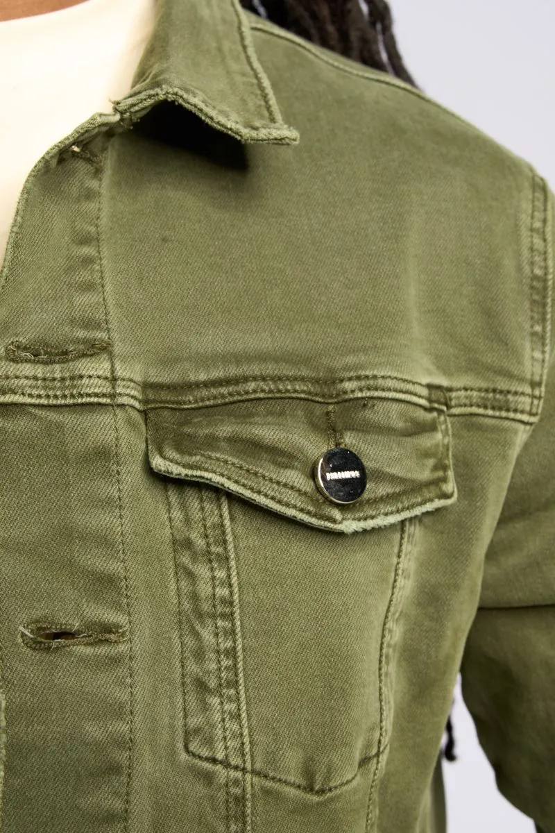 PHEELINGS METAMORPHOSIS DENIM JACKET (Olive)