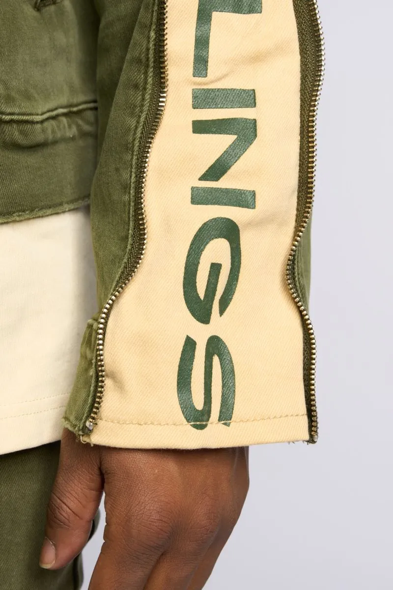 PHEELINGS METAMORPHOSIS DENIM JACKET (Olive)