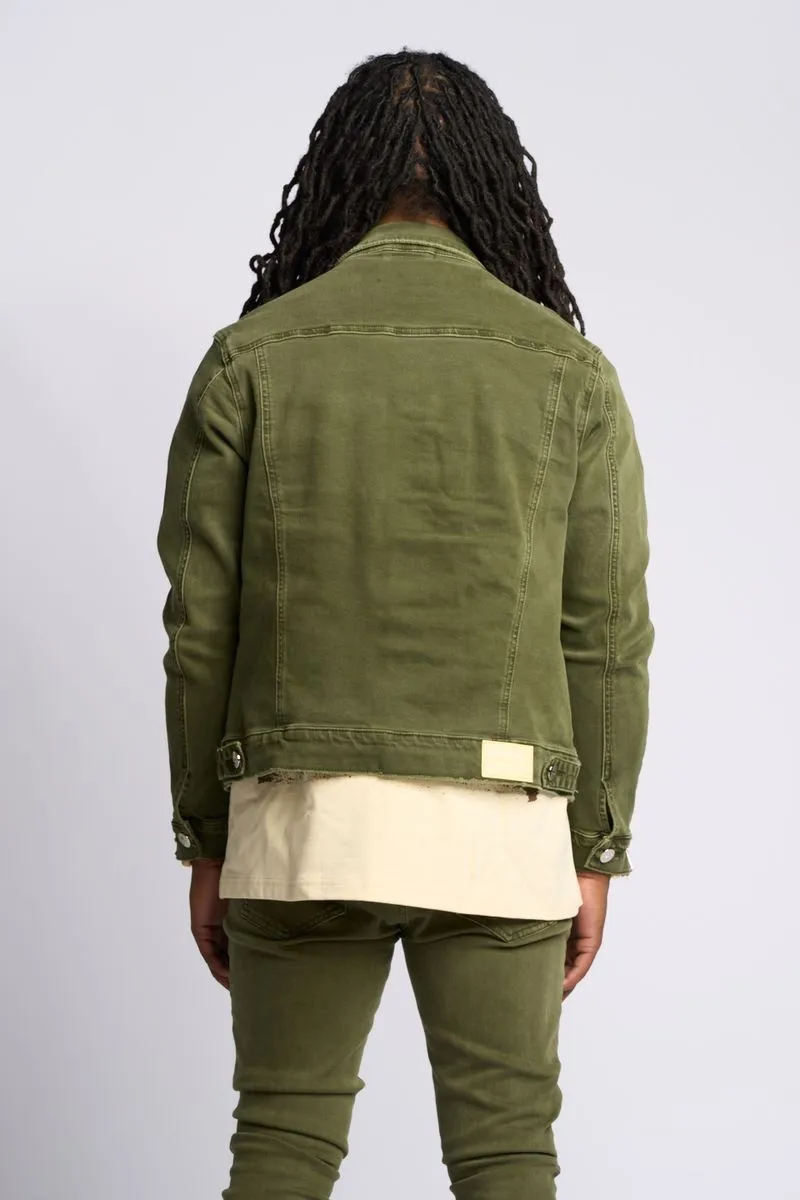 PHEELINGS METAMORPHOSIS DENIM JACKET (Olive)