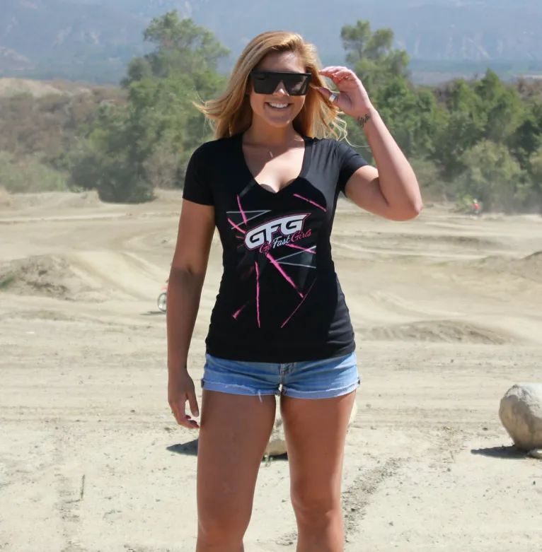 Pink Starburst V-Neck