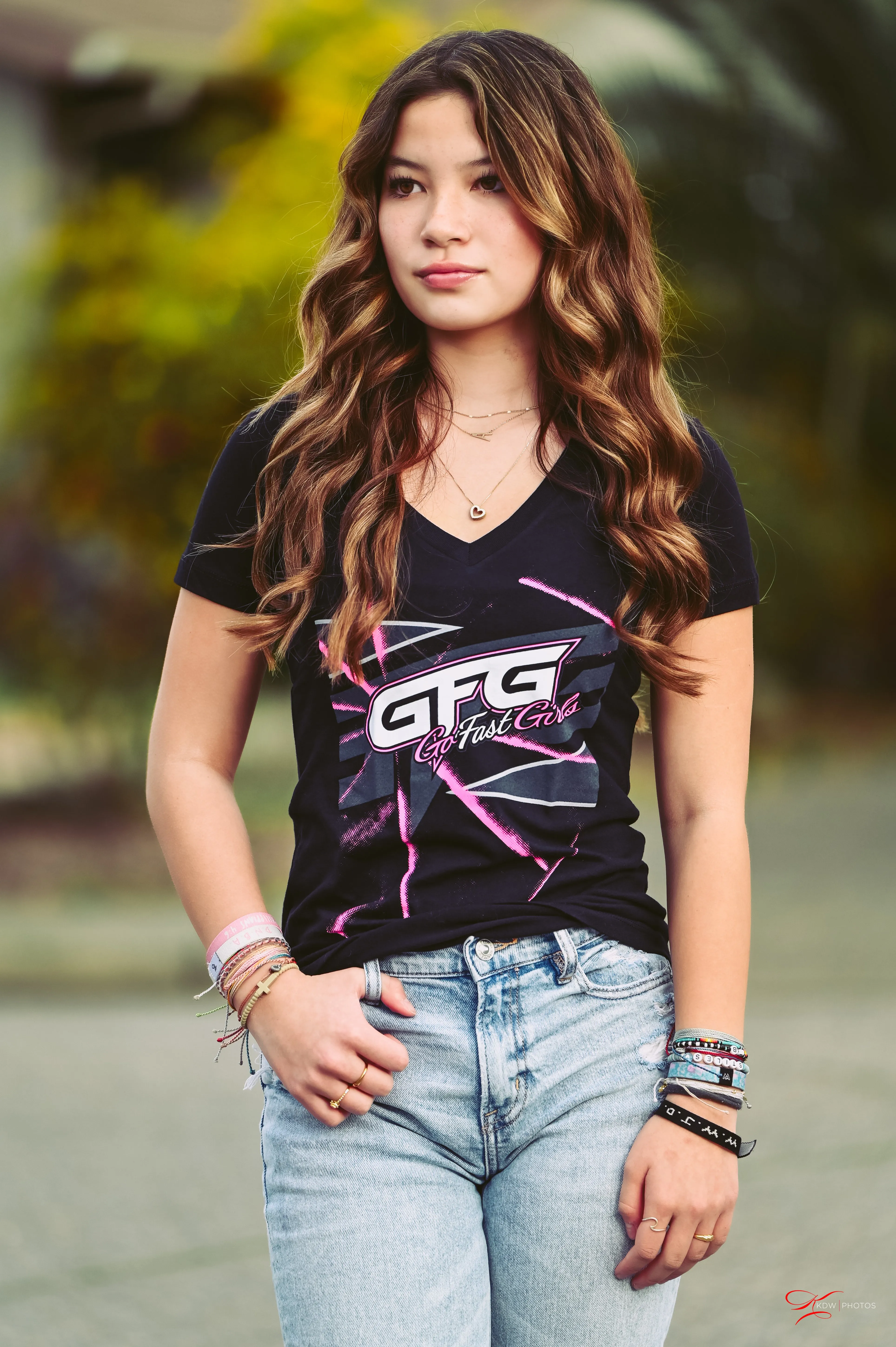 Pink Starburst V-Neck