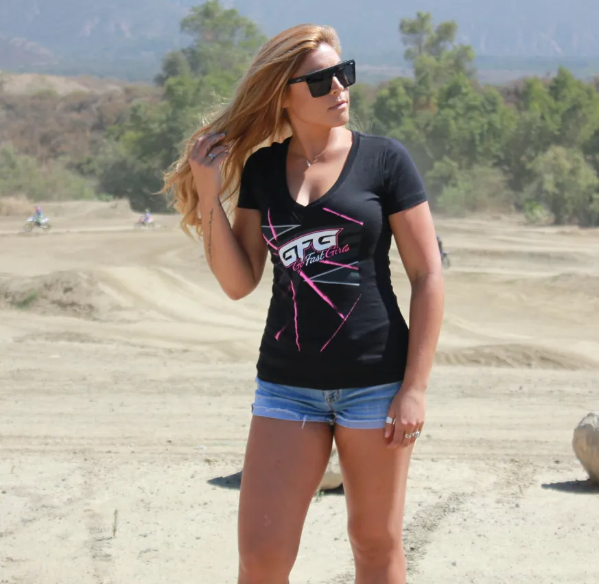 Pink Starburst V-Neck