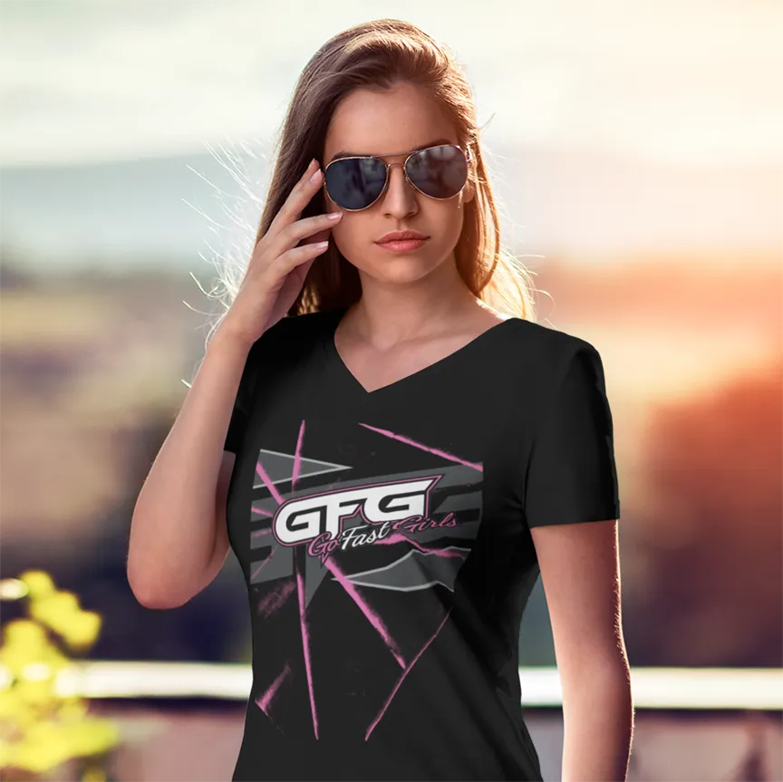 Pink Starburst V-Neck