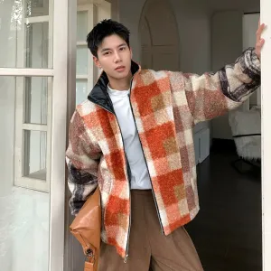 Plaid Double-sided Motorcycle Jacket