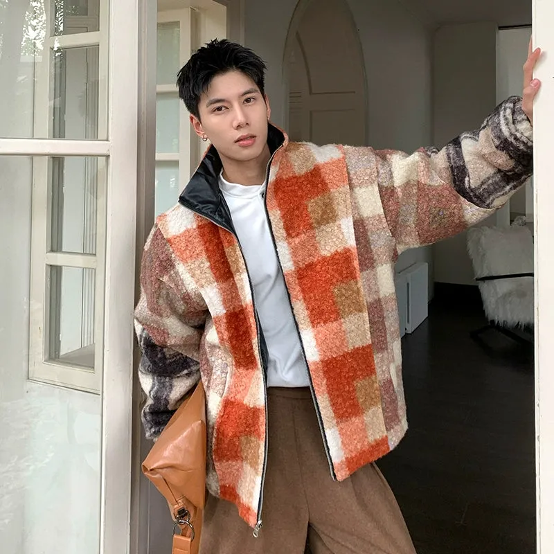 Plaid Double-sided Motorcycle Jacket