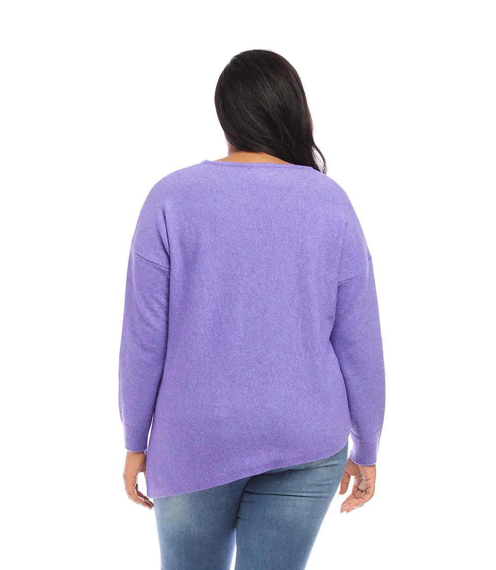 Plus Size Asymmetric Sweater