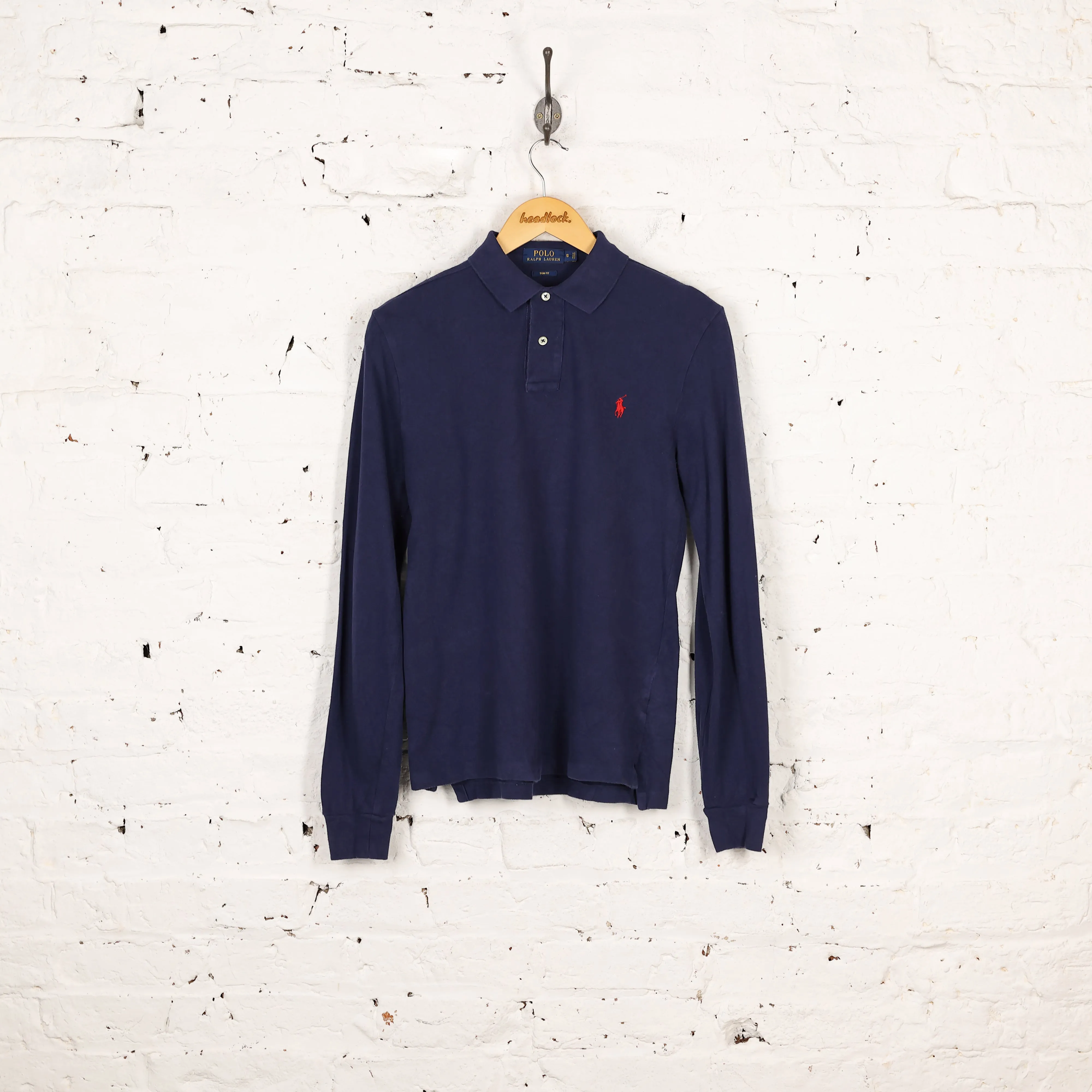 Polo Ralph Lauren Long Sleeve Polo Shirt - Blue - S