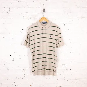 Polo Ralph Lauren Short Sleeve Striped Polo Shirt - Grey - L