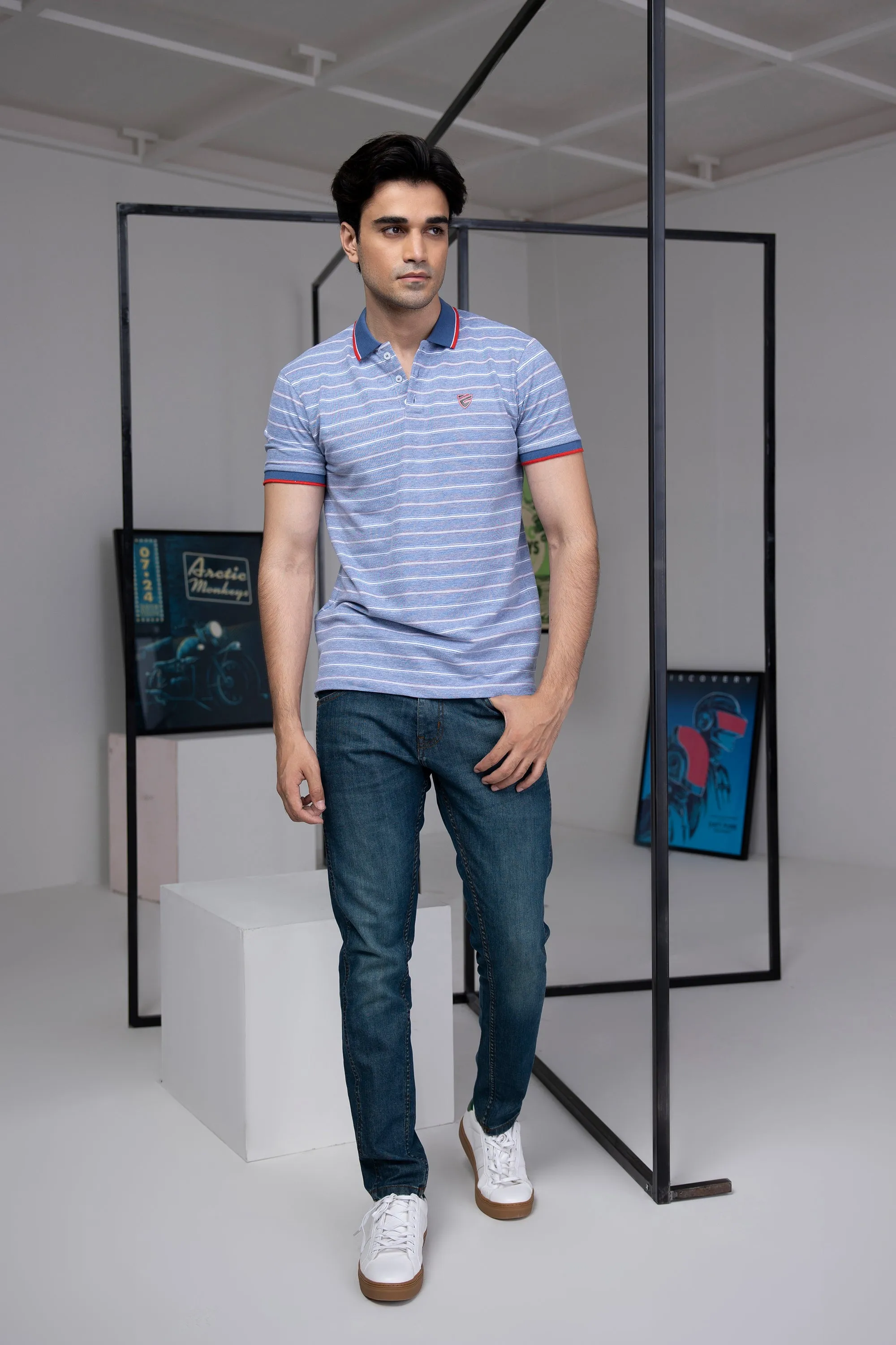Pool Striped Polo