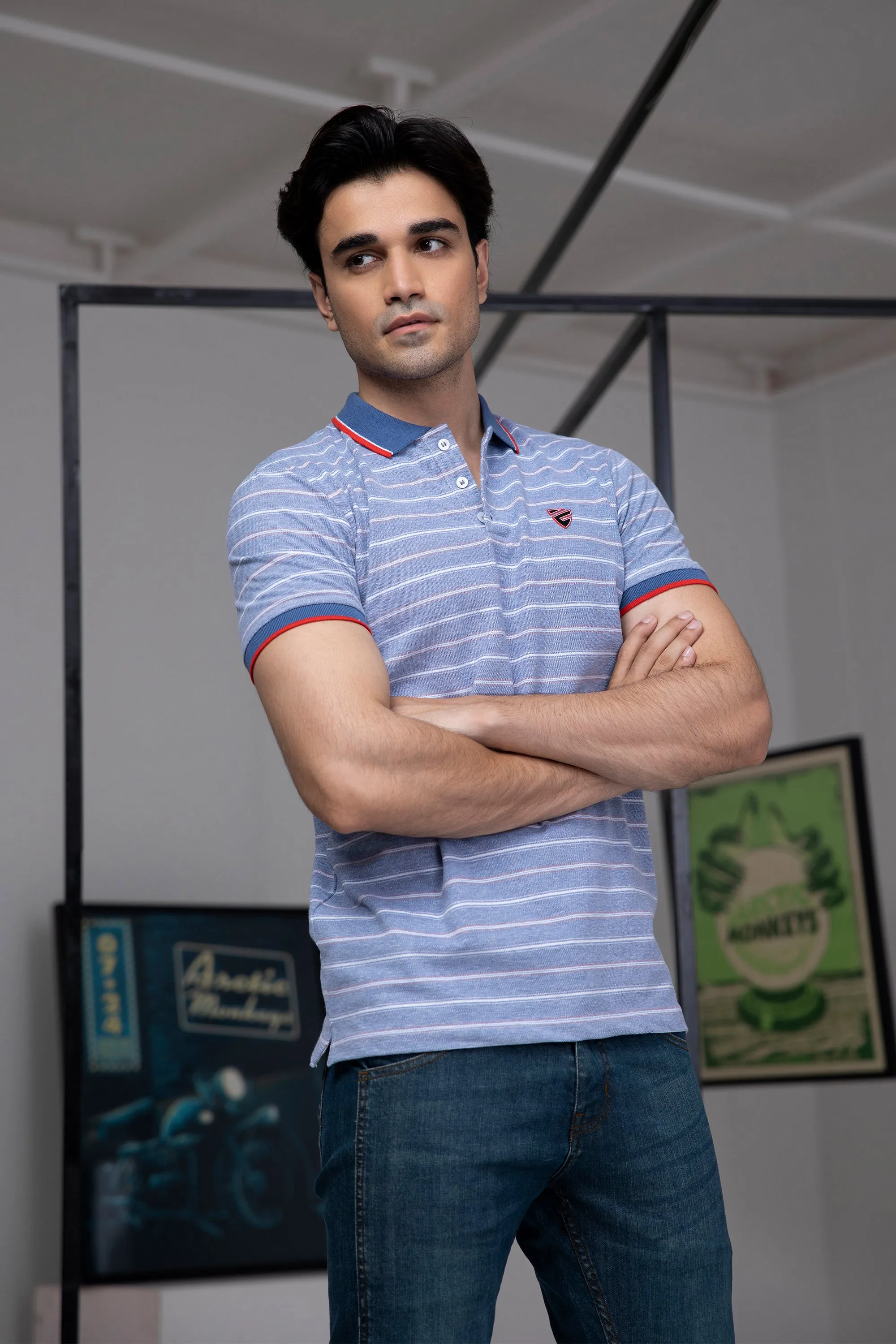 Pool Striped Polo