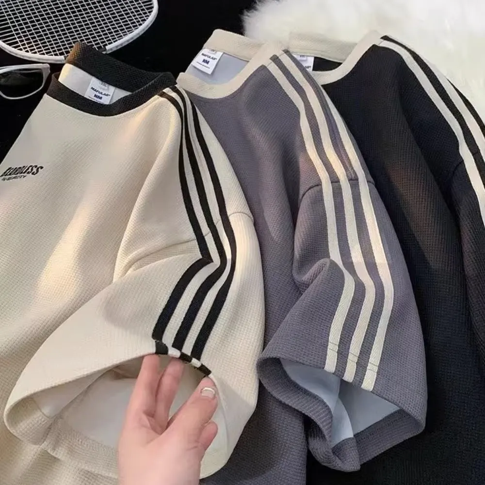 Preppy Striped Couple Polo T-shirt