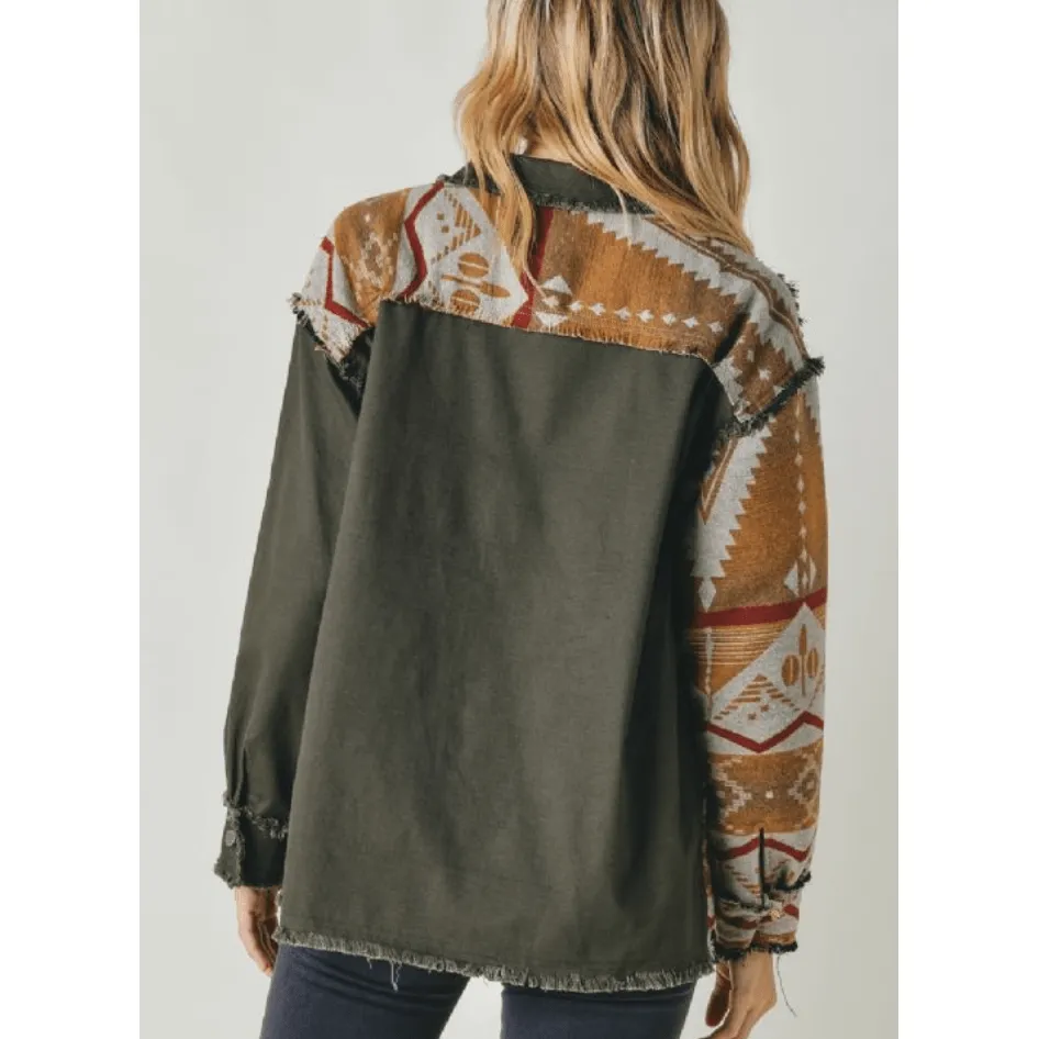 Printed button down shirt