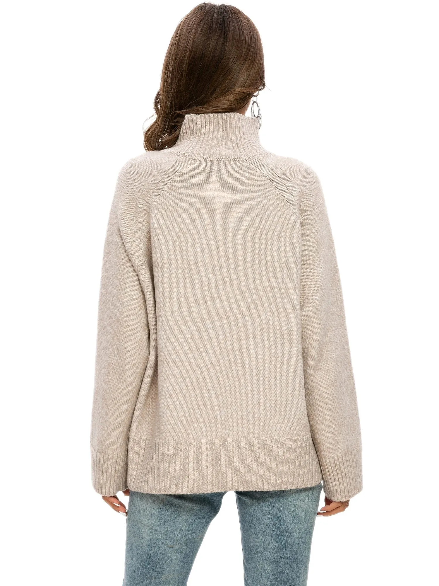 Pullover Loose High Neck Sweater