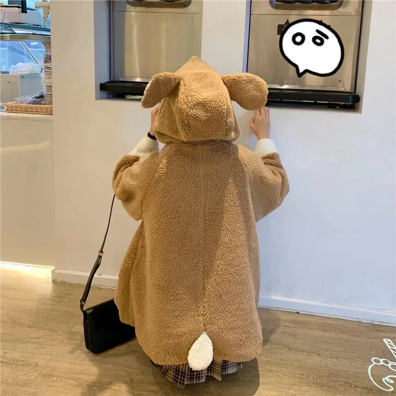 "BEAR EARS HOODED" COAT N102211