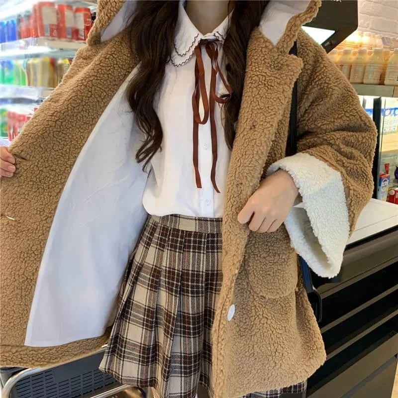"BEAR EARS HOODED" COAT N102211