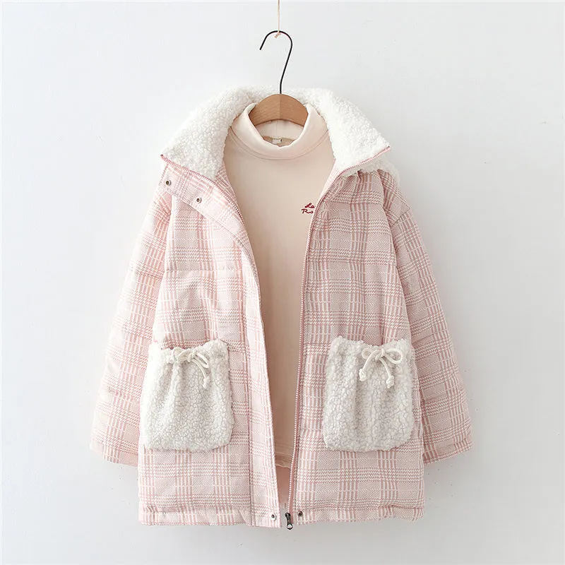 "BEAR EARS PINK COTTON" COAT N123103
