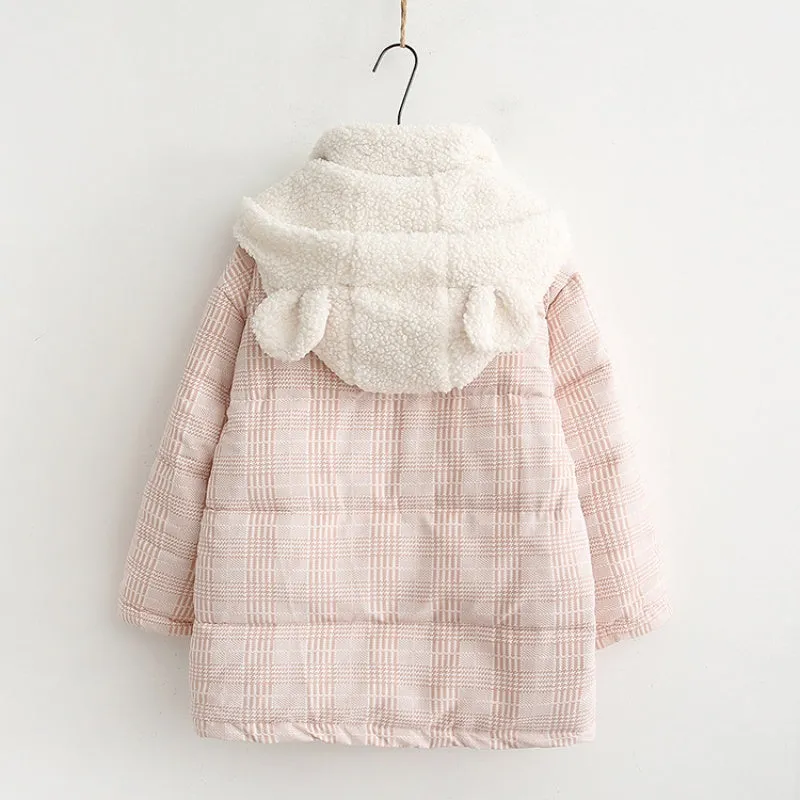 "BEAR EARS PINK COTTON" COAT N123103