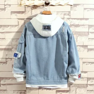 "LONG-SLEEVED HOODED” JACKET COAT K100308