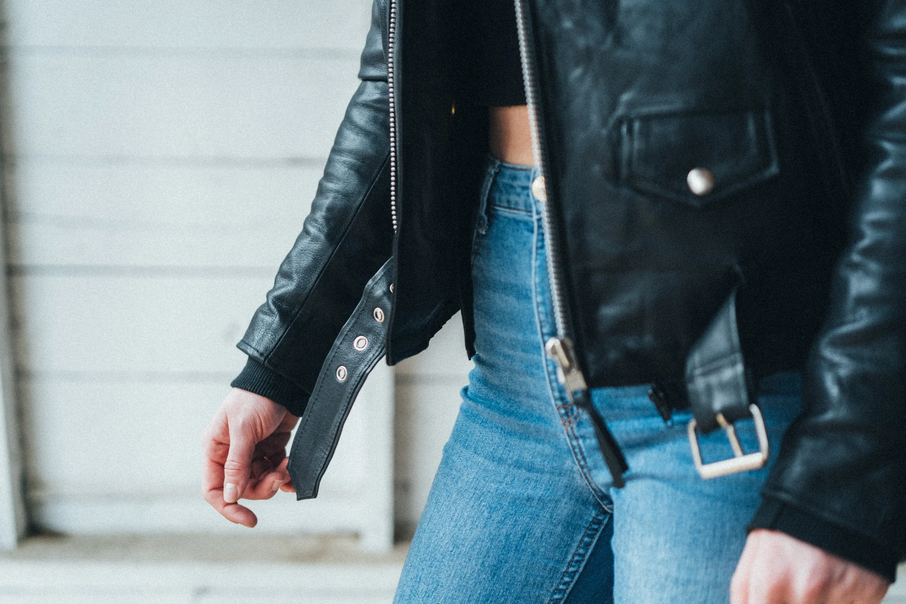 RACE UP Motorcycle Leather Jacket (Removable Hood)