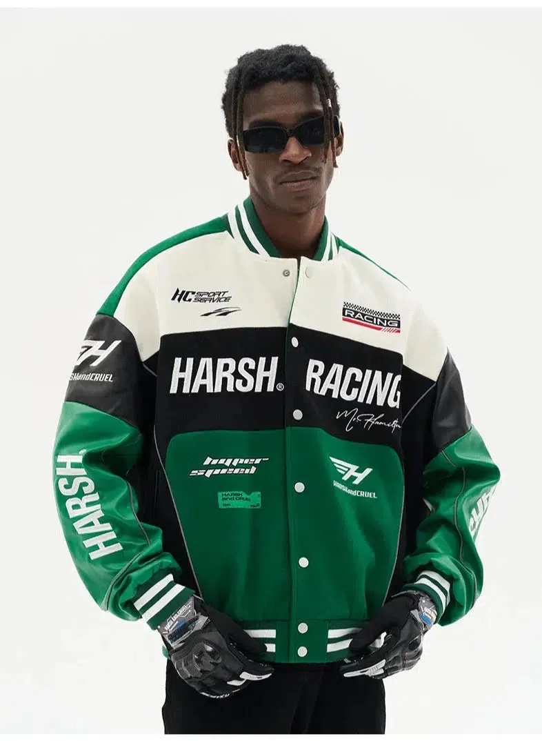 Racing Motorcycle PU Leather Jacket