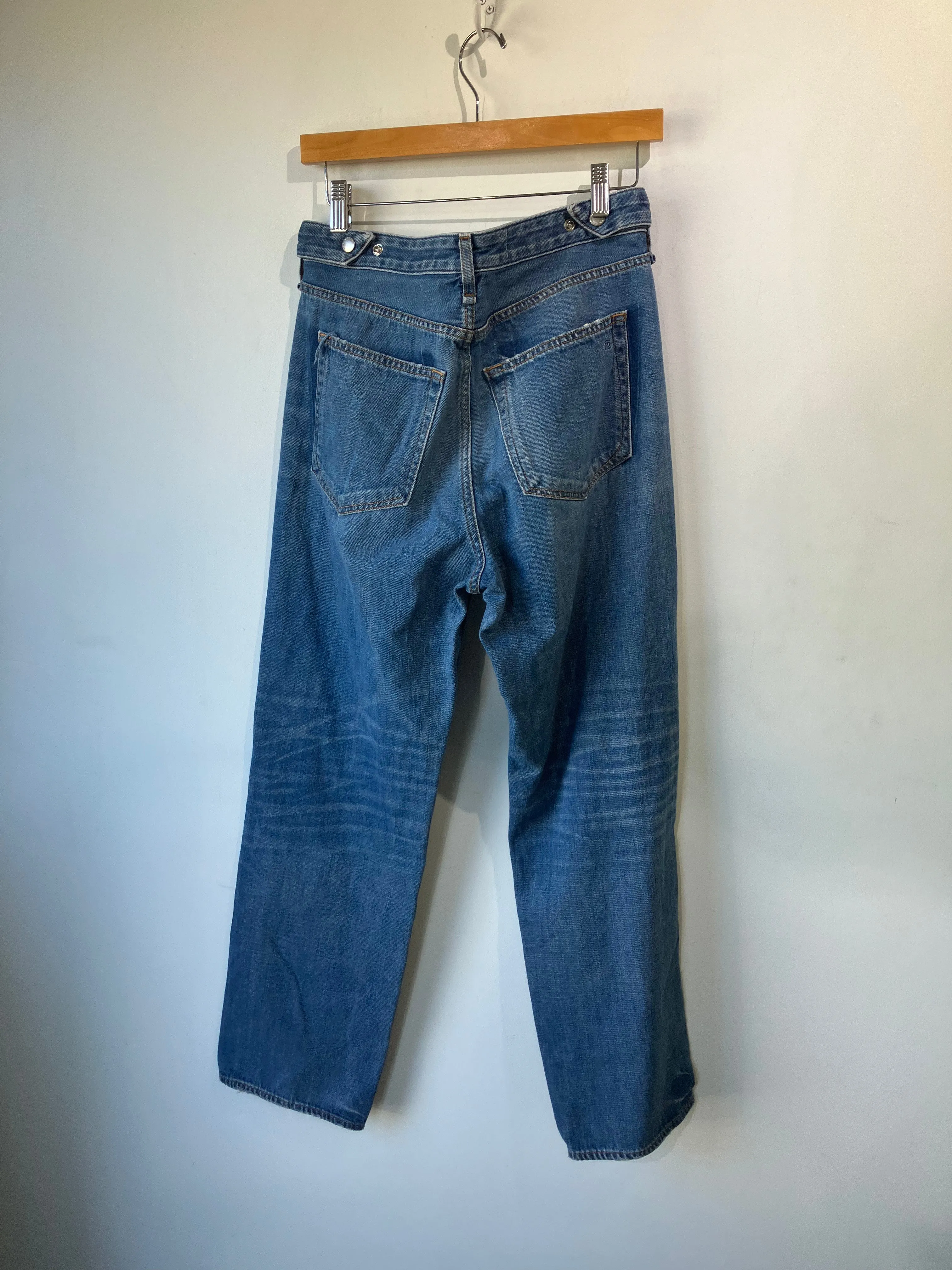 Rag & Bone Blue Distressed Denim Jeans