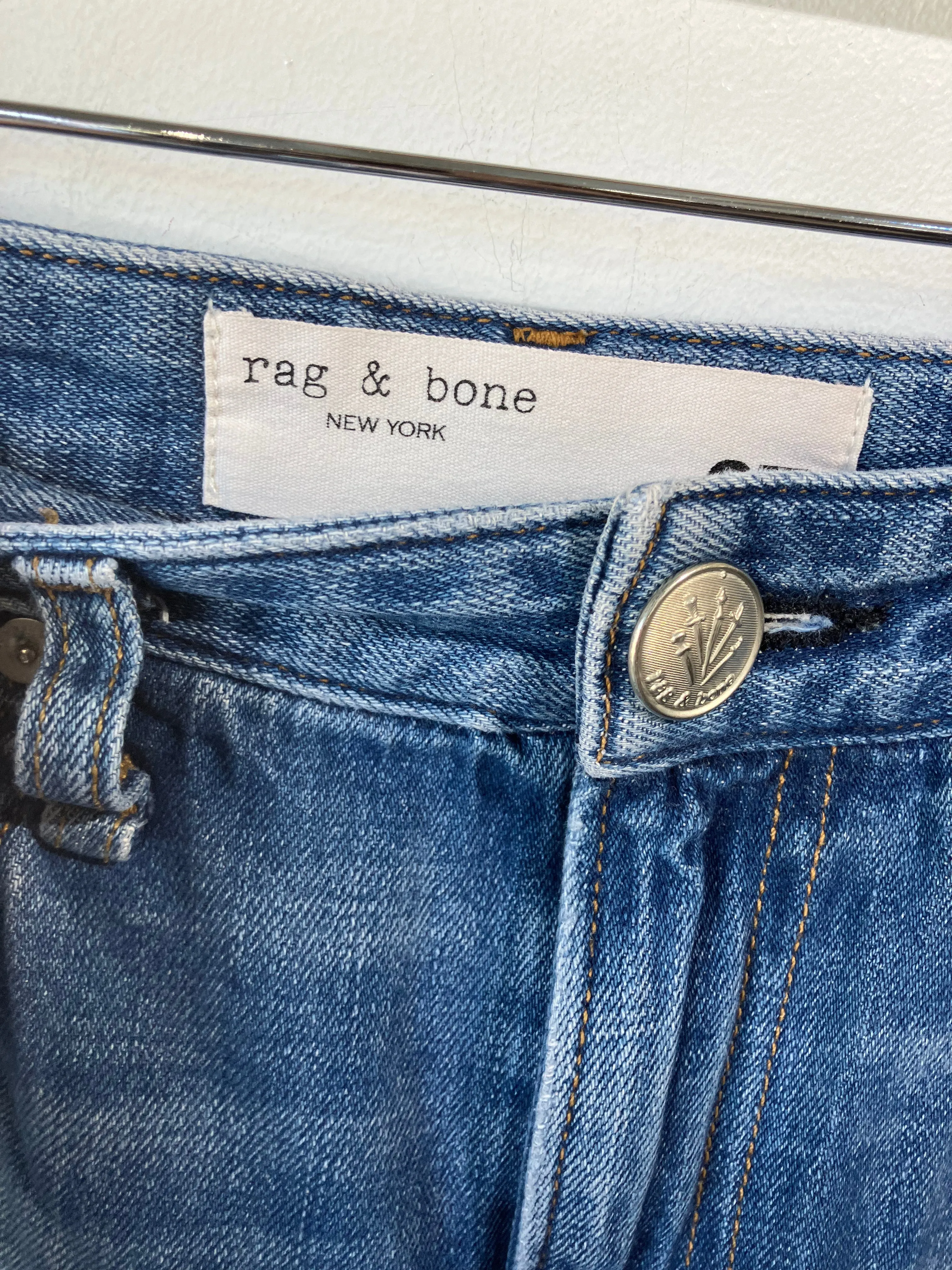 Rag & Bone Blue Distressed Denim Jeans
